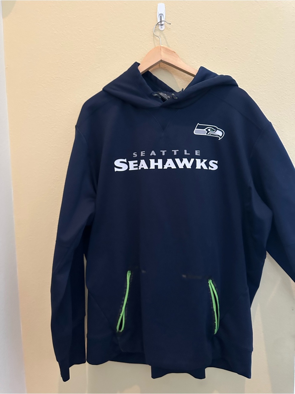 Seattle Seahawks Navy Pullover Hoodie - Official Team Sweatshirt